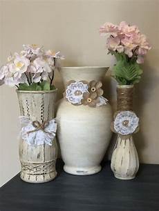 Antique Filigree Glass Vases