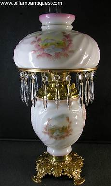 Antique Glass Oil Lamp