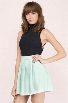 Black Scuba Flippy Skirt