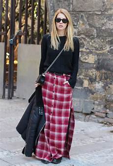 Checked A-Line Skirt