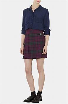 Checked A-Line Skirt