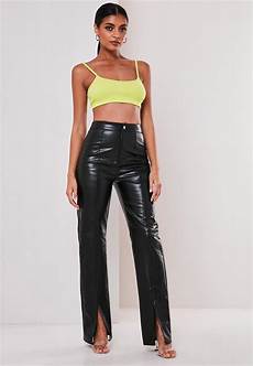 Faux Leather Biker Trousers