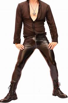 Faux Leather Biker Trousers