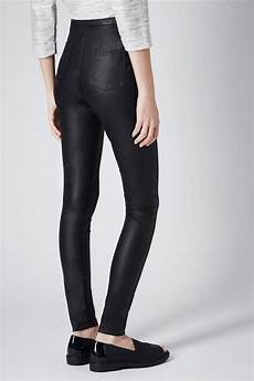 High-Waisted Leather-Look Trousers
