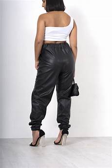 Leather-Look Joggers
