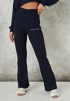 Leather-Look Seam Detail Joggers