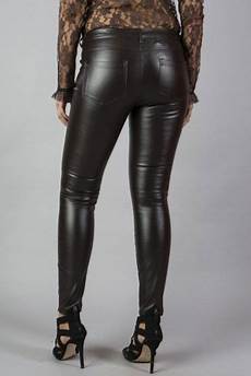 Leather-Look Zip Trousers