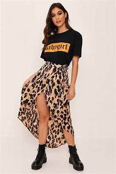 Leopard Print Sweat And Skater Skirt