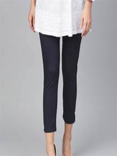 Maternity Houndstooth Cigarette Trousers