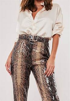 Metallic Snake Cigarette Trousers