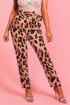 Mini Chevron Print Cigarette Trousers