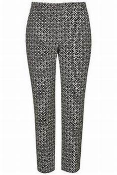 Mini Chevron Print Cigarette Trousers