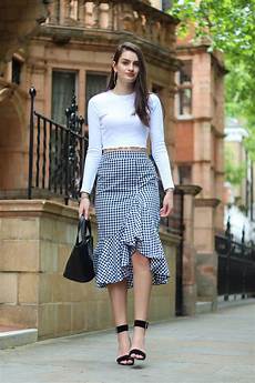 Monochrome Gingham Tube Skirt