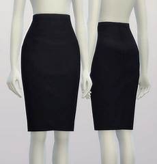 Moto Denim Pencil Skirt