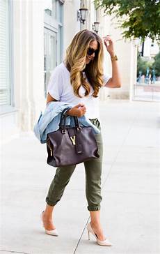 Moto Khaki Tencel Joggers