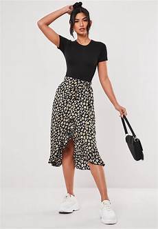 Moto Quilted Denim Skirt