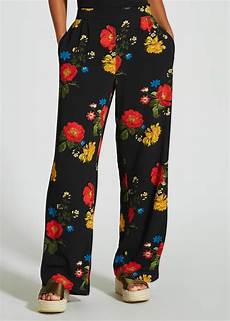 Petite Disk Print Wide Leg Trousers