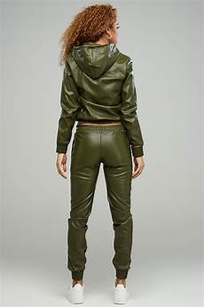 Petite Leather-Look Joggers