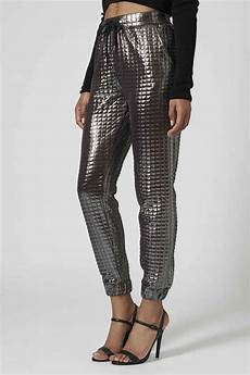 Quilted Metallic Joggers