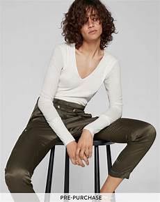 Slouchy Satin Stripe Trousers