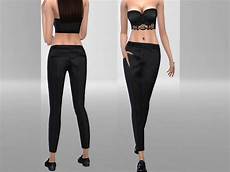 Textured Scuba Cigarette Trousers